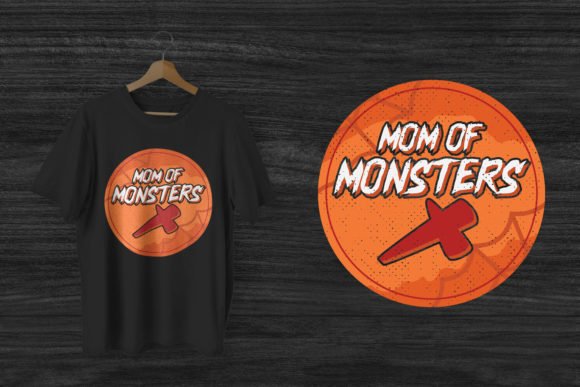 Halloween T-shirt Design Mom of Monsters